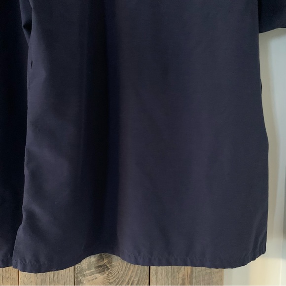 Women’s L SMILES & SCRUBS Navy Blue Cotton / Poly Short Sleeve V Neck Scrub Tops - Picture 9 of 13